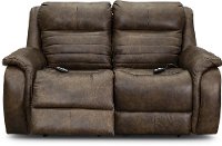 Chaps Brown Standard Double Power Reclining Loveseat - Essex-2