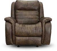 Chaps Brown Standard Power Recliner with Power Headrest - Essex