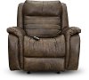 Chaps Brown SoCozi Leather-Match Power Recliner with Adjustable Headrest - Essex