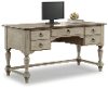 Distressed White 62 Inch Writing Desk - Plymouth