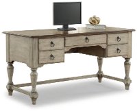 Distressed White 62 Inch Writing Desk - Plymouth