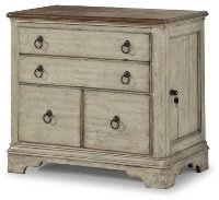 Distressed White Lateral File Cabinet - Plymouth