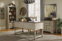 Distressed White Lateral File Cabinet - Plymouth-2