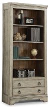 Distressed White 76 Inch Bookcase - Plymouth