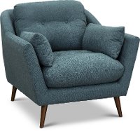 Mid Century Modern Jade Blue Chair - Ethan