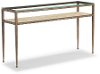 Antique Gold Glass Top Sofa Table - Venice