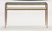 Antique Gold Glass Top Sofa Table - Venice-2