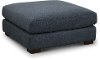 Contemporary Navy Blue Ottoman - Colbie