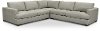 Contemporary Light Gray 3 Piece Sectional Sofa - Colbie
