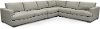 Contemporary Light Gray 4 Piece Sectional Sofa - Colbie