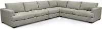 Contemporary Light Gray 4 Piece Sectional Sofa - Colbie