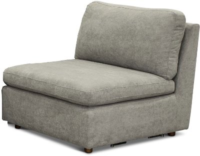 Contemporary Gray Armless Chair - Carter