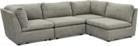 Carter Contemporary Gray 4 Piece Sectional Sofa
