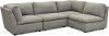Contemporary Gray 4 Piece Sectional Sofa - Carter
