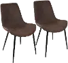 DC-DUKZ BK+E2 Duke Brown Dining Room Chair (Set of 2)