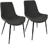 DC-DUKZ BK+GY2 Duke Gray Dining Room Chair (Set of 2)