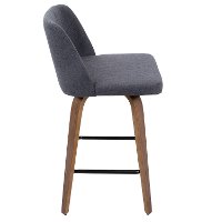 B26-TRNO2X-WLBU2 Mid Century Blue and Walnut Counter Height Stool (Set of 2) - Tintori-2