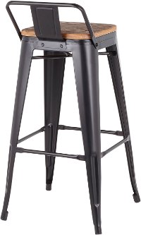 BS-LBOR-BK2 Industrial Black Metal 30 Inch Bar Stool (Set of 2) - Oregon-3