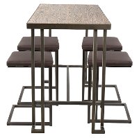 C-RMN5-AN+BN Industrial Antique Brown 5 Piece Counter Height Dining Set - Roman-2