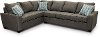 Charcoal Gray 2 Piece Sectional Sofa with RAF Sofa - Paxton