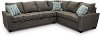 Charcoal Gray 2 Piece Sectional Sofa with LAF Sofa - Paxton
