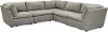 Contemporary Gray 5 Piece Sectional Sofa - Carter