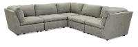 Contemporary Gray 5 Piece Sectional Sofa - Carter