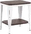 TE-OR VWE Oregon White Metal and Espresso End Table