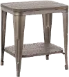TE-OR ANE Oregon Antique Metal and Espresso End Table
