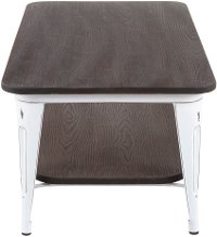 TC-OR1936-VWE White Metal and Espresso Bamboo Coffee Table - Oregon-2