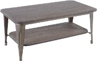 TC-OR1936-ANE Industrial Metal and Espresso Coffee Table - Oregon