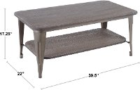 TC-OR1936-ANE Industrial Metal and Espresso Coffee Table - Oregon-4