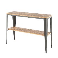 TBC-OR1648-GYBN Matte Grey Metal And Bamboo Sofa Table - Oregon-3