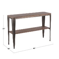 TBC-OR1648-AN+E Antique Metal and Espresso Bamboo Sofa Table - Oregon-4
