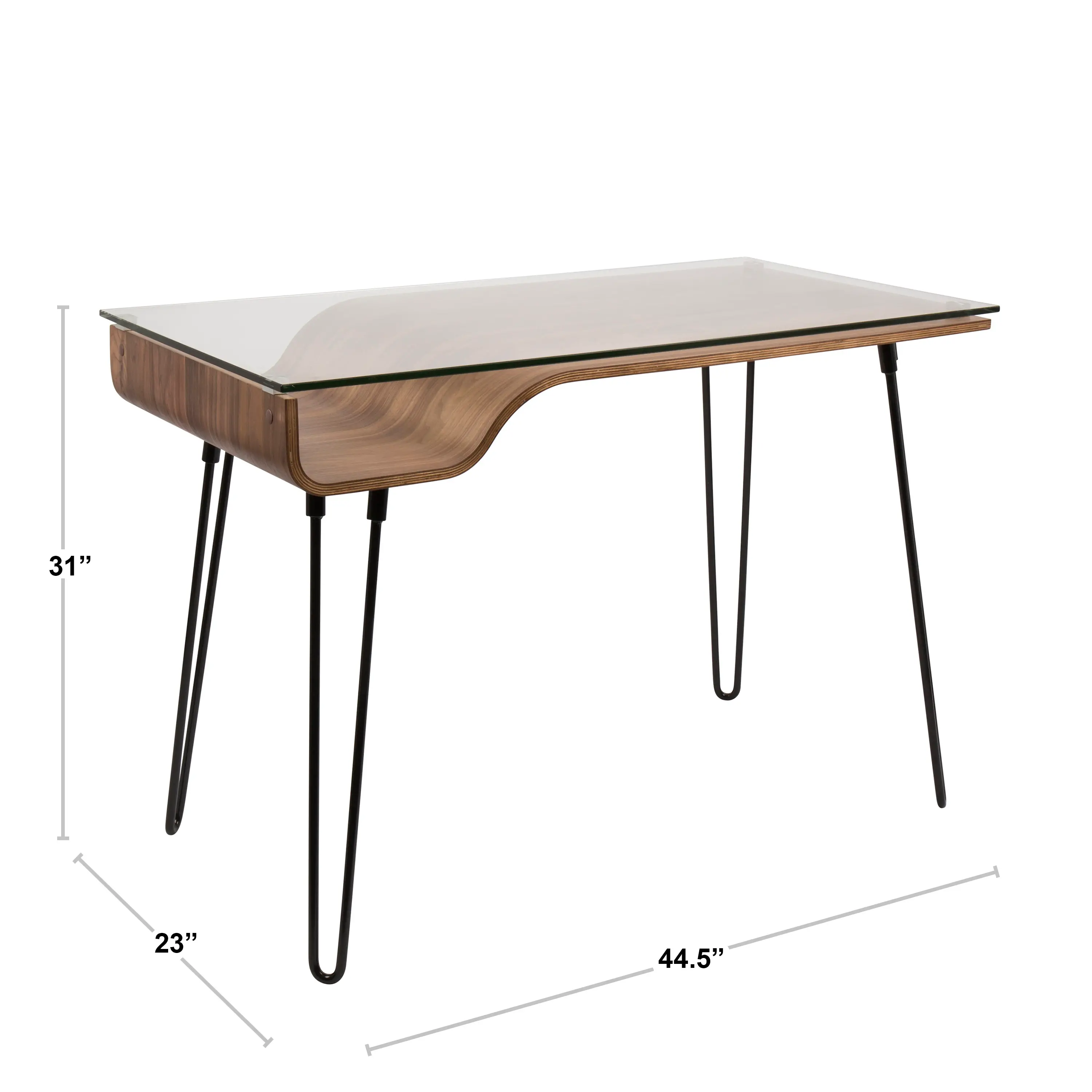 OFD-AVERY-WL Walnut and Black Metal Mid-Century Modern Desk-4