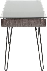 OFD-AVRY-DGY Black and Glass Mid Century Modern Desk-2