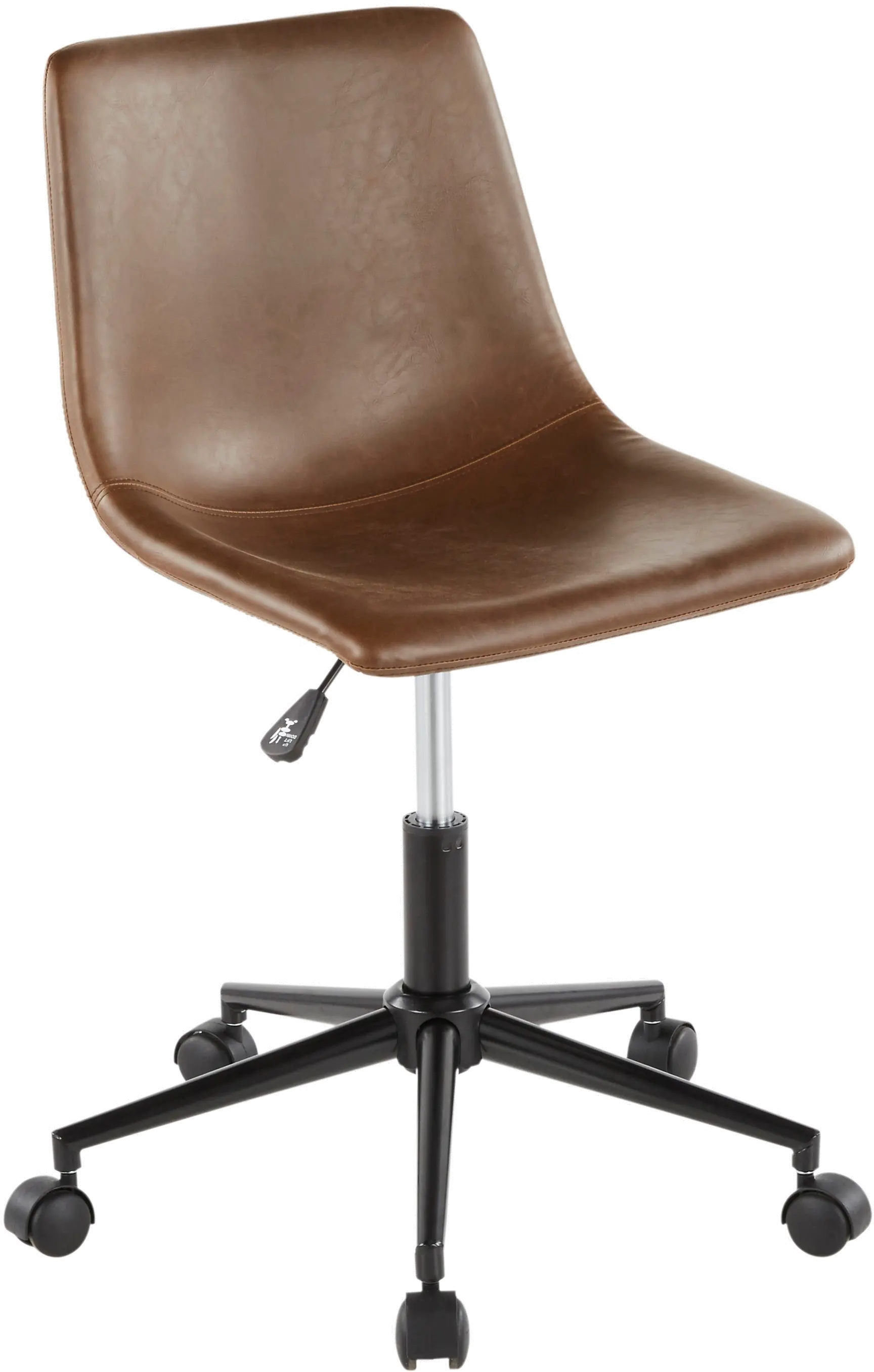 OC-DUKZ-BK+E Espresso Faux Leather Task Chair - Duke-1