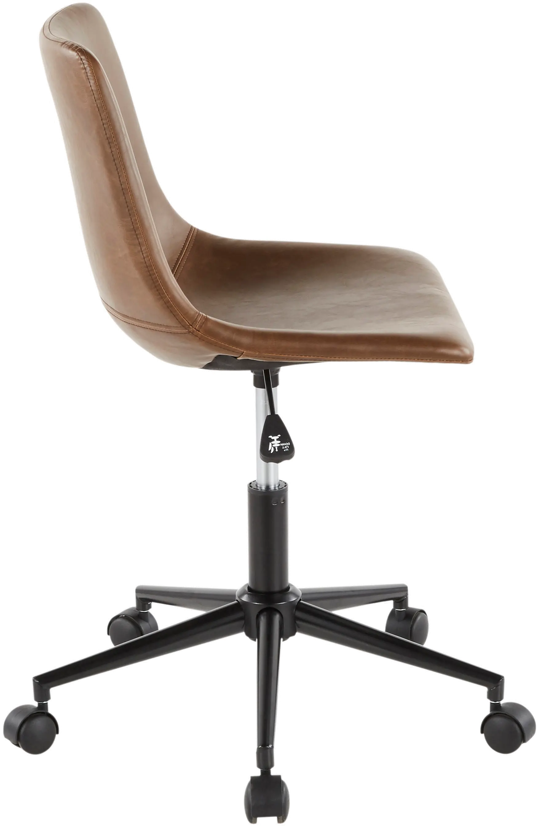 OC-DUKZ-BK+E Espresso Faux Leather Task Chair - Duke-2
