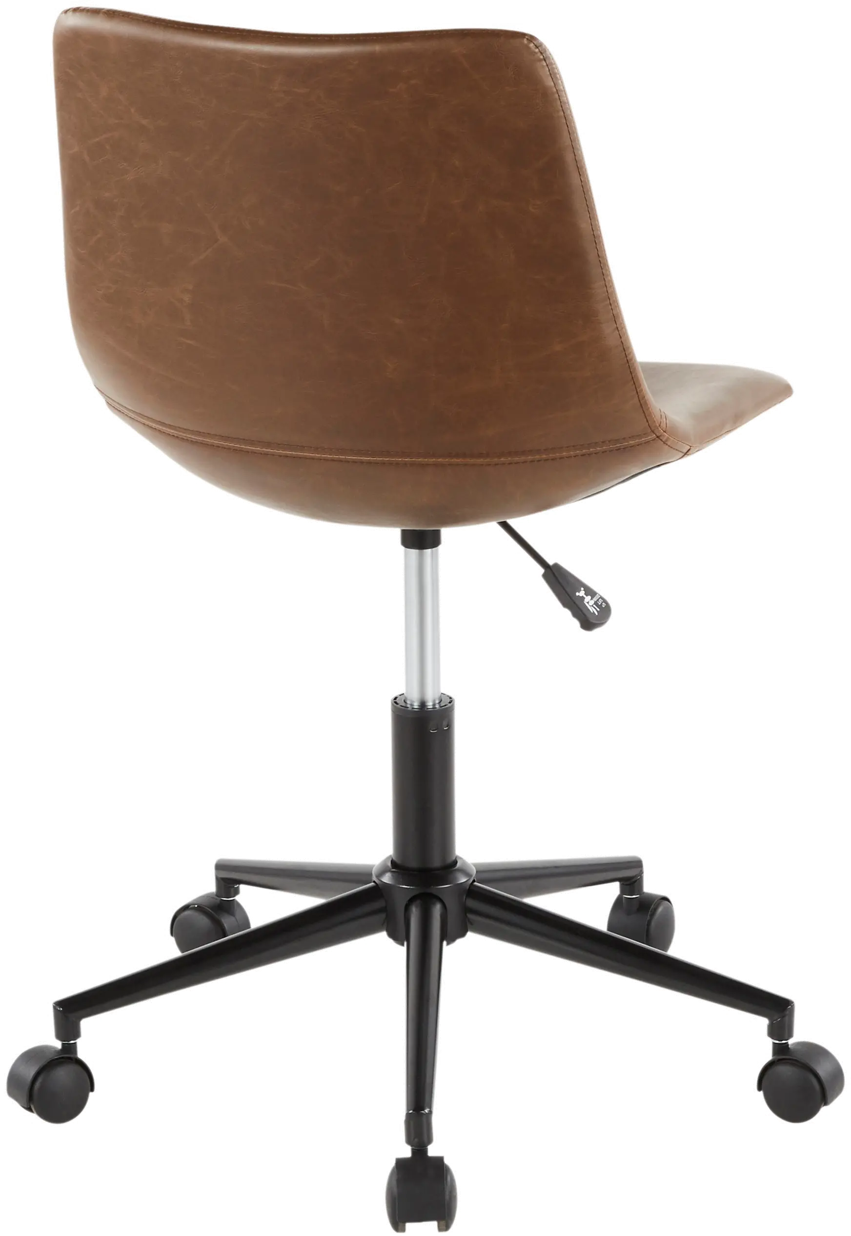 OC-DUKZ-BK+E Espresso Faux Leather Task Chair - Duke-3