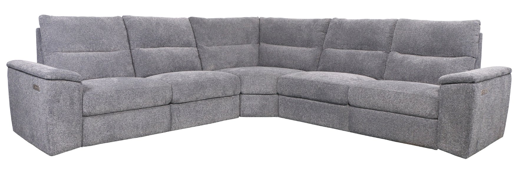Cush Granite Gray 3 Piece Power Reclining Sectional Sofa-4