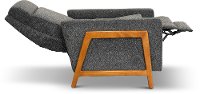 Modern Granite Gray Pushback Recliner - Cush-3