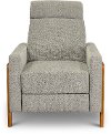 Modern Ash Gray Pushback Recliner - Cush
