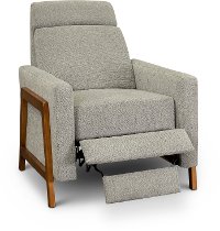 Modern Ash Gray Pushback Recliner - Cush-2