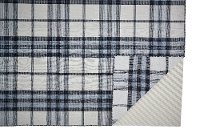 5 x 8 Medium Plaid Ivory and Gray Indoor-Outdoor Rug - Crosby-4