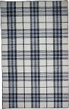 Clearance 8 x 10 Large Plaid Ivory and Gray Indoor-Outdoor Rug - Crosby