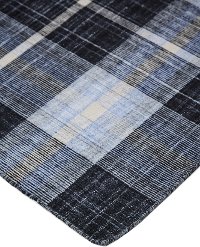 5 x 8 Medium Plaid Gray and Blue Indoor-Outdoor Rug - Crosby-2