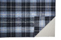 5 x 8 Medium Plaid Gray and Blue Indoor-Outdoor Rug - Crosby-4