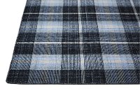 5 x 8 Medium Plaid Gray and Blue Indoor-Outdoor Rug - Crosby-8