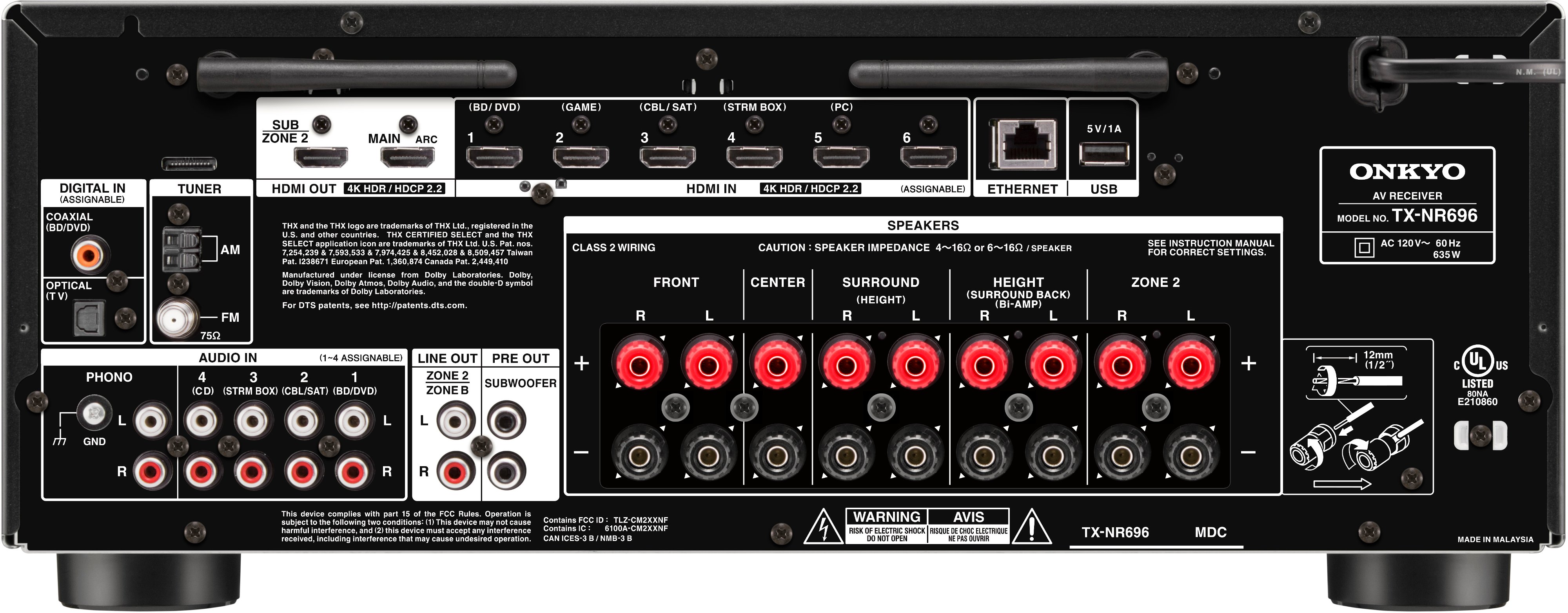 TX-NR696 Onkyo TX-NR696 7.2 Channel Network AV Receiver-4