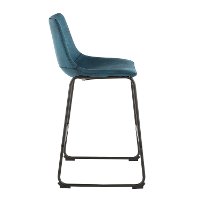 B26-DUKZ-BK+BU2 Blue and Black 26 Inch Counter Height Stool (Set of 2) - Duke-2